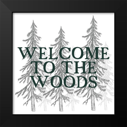 Woodland Retreat 1 Black Modern Wood Framed Art Print by Kimberly, Allen