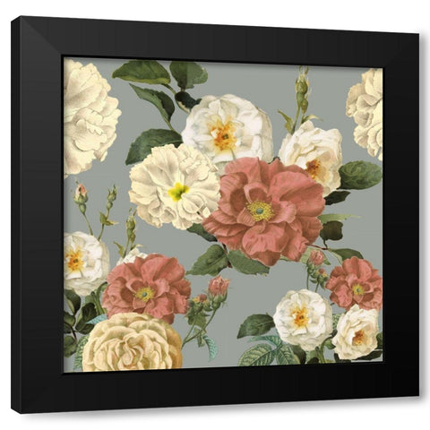 Claire Floral Black Modern Wood Framed Art Print by Kimberly, Allen