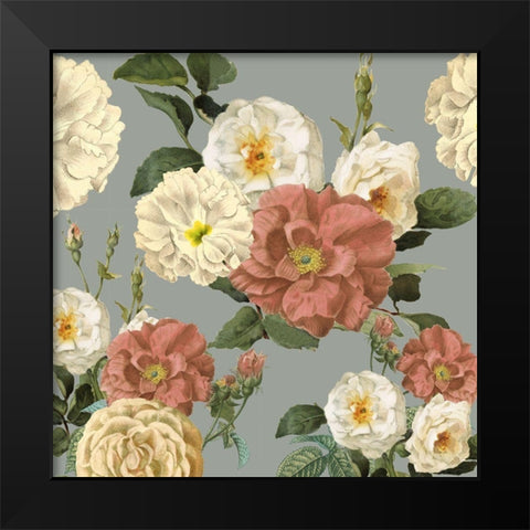 Claire Floral Black Modern Wood Framed Art Print by Kimberly, Allen