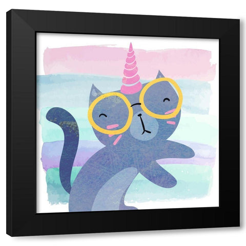 Kittyhorn Ombre 1 Black Modern Wood Framed Art Print with Double Matting by Kimberly, Allen