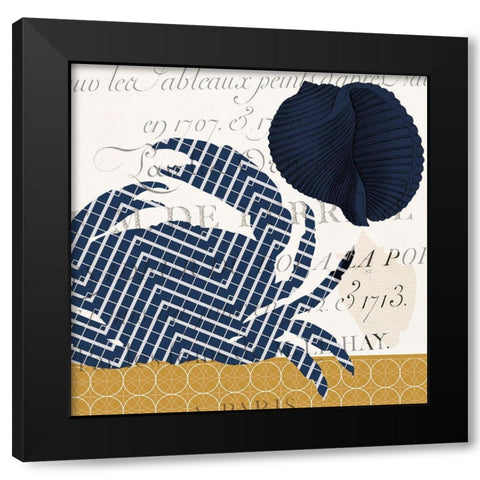 Navy Sea 2 Black Modern Wood Framed Art Print by Kimberly, Allen