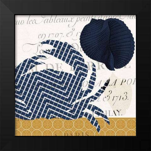 Navy Sea 2 Black Modern Wood Framed Art Print by Kimberly, Allen