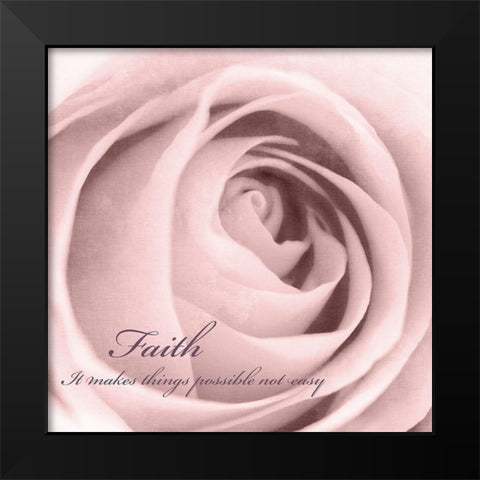 Rose Center 2 Faith Black Modern Wood Framed Art Print by Kimberly, Allen