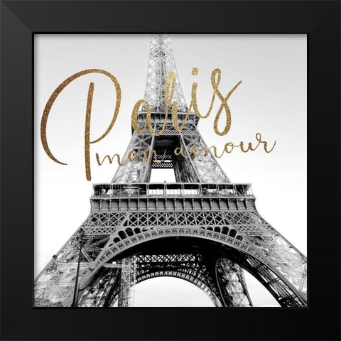 Paris Mon Amour 2 V2 Black Modern Wood Framed Art Print by Allen, Kimberly