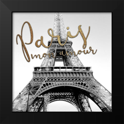 Paris Mon Amour 2 Black Modern Wood Framed Art Print by Kimberly, Allen