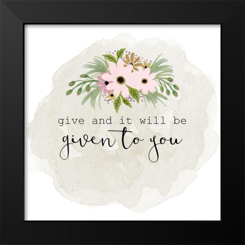 Given to You Black Modern Wood Framed Art Print by Kimberly, Allen