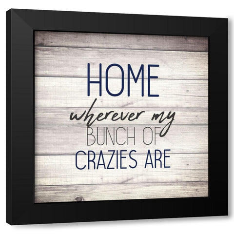 Bunch of Crazies Black Modern Wood Framed Art Print by Kimberly, Allen