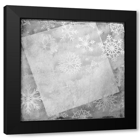 Snowflake Grey Black Modern Wood Framed Art Print by Allen, Kimberly
