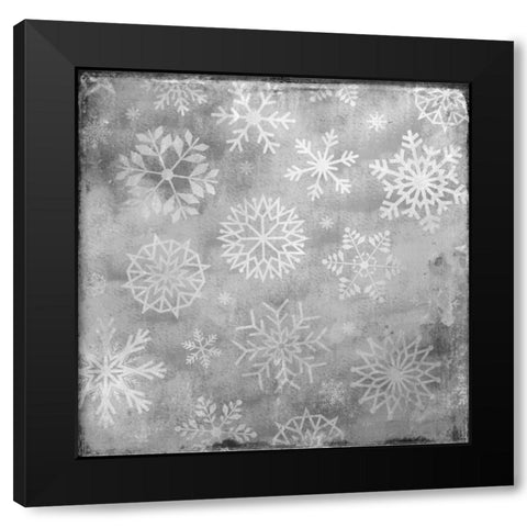 Snowflake Grey 2 Black Modern Wood Framed Art Print with Double Matting by Allen, Kimberly