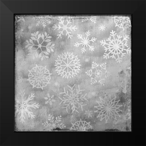 Snowflake Grey 2 Black Modern Wood Framed Art Print by Allen, Kimberly