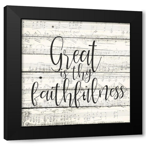Great is Thy Faithfulness Black Modern Wood Framed Art Print with Double Matting by Kimberly, Allen