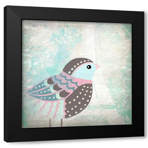 Paris Bird 1 Black Modern Wood Framed Art Print by Allen, Kimberly