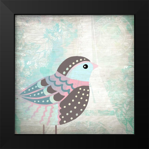 Paris Bird 1 Black Modern Wood Framed Art Print by Allen, Kimberly