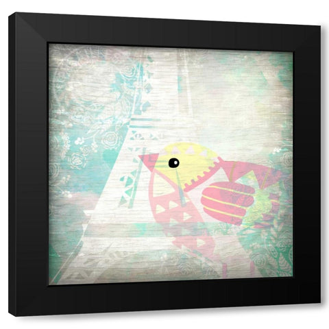 Paris Bird 2 Black Modern Wood Framed Art Print by Allen, Kimberly