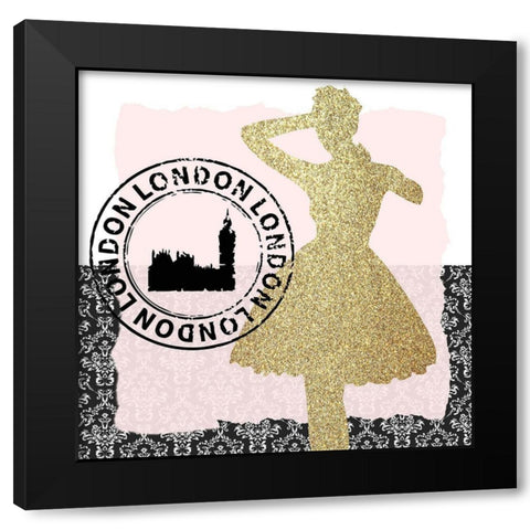 World Fashion 3 Black Modern Wood Framed Art Print by Kimberly, Allen