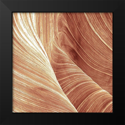 Sandstone Waves Black Modern Wood Framed Art Print by Kimberly, Allen