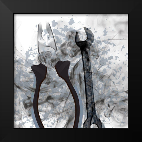 Tools 1 Black Modern Wood Framed Art Print by Kimberly, Allen