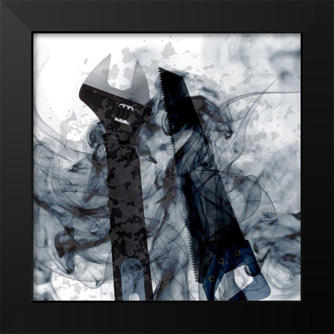 Tools 2 Black Modern Wood Framed Art Print by Kimberly, Allen