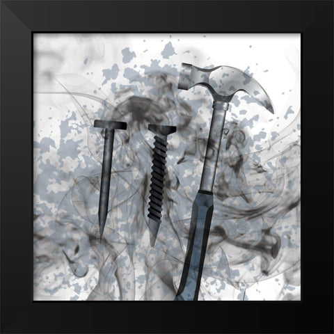 Tools 3 Black Modern Wood Framed Art Print by Kimberly, Allen