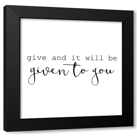 His Love 1 Black Modern Wood Framed Art Print by Kimberly, Allen