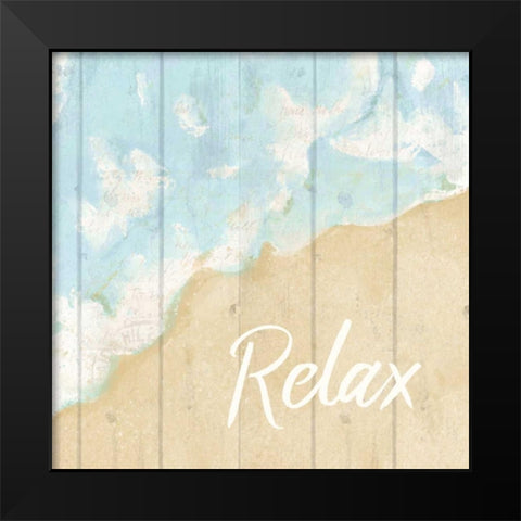 Seaside Relax Black Modern Wood Framed Art Print by Allen, Kimberly