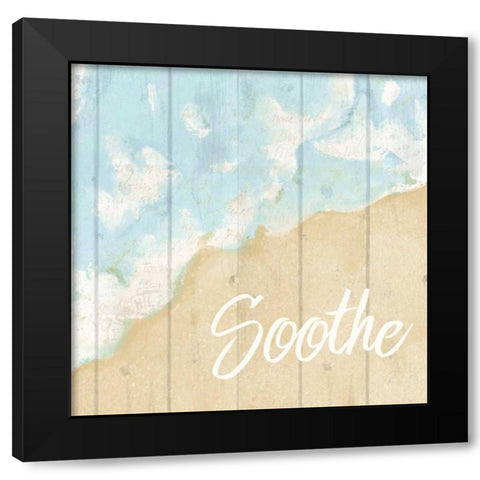 Seaside Soothe Black Modern Wood Framed Art Print with Double Matting by Allen, Kimberly