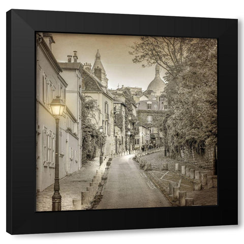 Streets of Paris 1 Black Modern Wood Framed Art Print with Double Matting by Allen, Kimberly