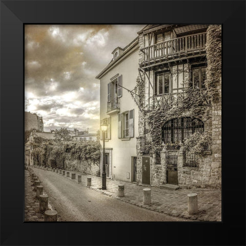 Streets of Paris 3 Black Modern Wood Framed Art Print by Allen, Kimberly