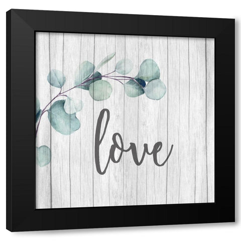 Love Faith Family 1 Black Modern Wood Framed Art Print with Double Matting by Allen, Kimberly