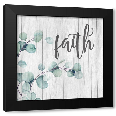 Love Faith Family 2 Black Modern Wood Framed Art Print with Double Matting by Allen, Kimberly