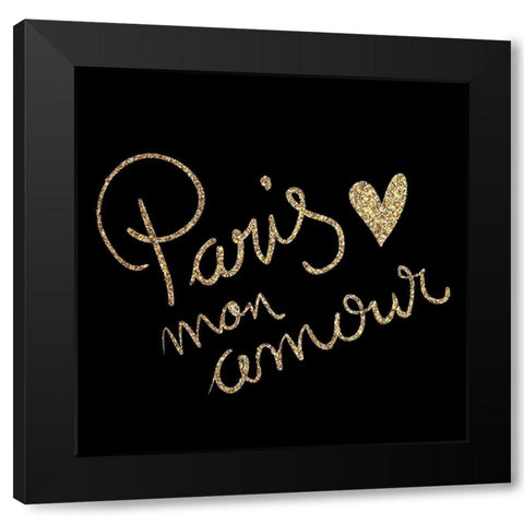 Mon Amour 2 Black Modern Wood Framed Art Print by Allen, Kimberly