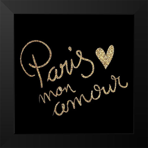 Mon Amour 2 Black Modern Wood Framed Art Print by Allen, Kimberly