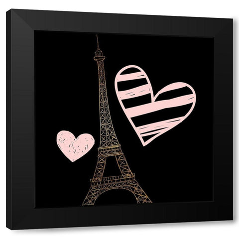 Mon Amour 7 Black Modern Wood Framed Art Print by Allen, Kimberly