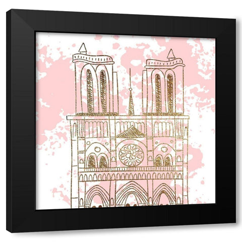 Mon Amour 6 Square v2 Black Modern Wood Framed Art Print by Allen, Kimberly