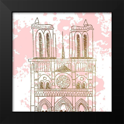 Mon Amour 6 Square v2 Black Modern Wood Framed Art Print by Allen, Kimberly