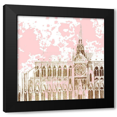 Bonjour Paris 3 Black Modern Wood Framed Art Print by Allen, Kimberly