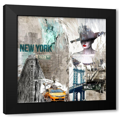 New York New York Black Modern Wood Framed Art Print by Allen, Kimberly