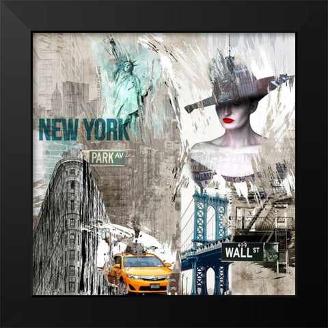 New York New York Black Modern Wood Framed Art Print by Allen, Kimberly