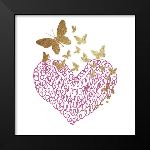 So Loved 3 Black Modern Wood Framed Art Print by Allen, Kimberly