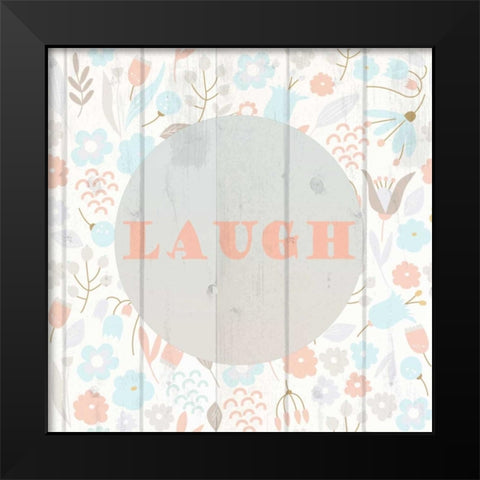 Spring Laugh Black Modern Wood Framed Art Print by Allen, Kimberly