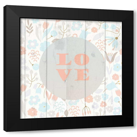 Spring Love Black Modern Wood Framed Art Print with Double Matting by Allen, Kimberly