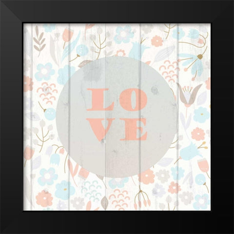 Spring Love Black Modern Wood Framed Art Print by Allen, Kimberly