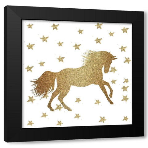 Life is all Unicorns 1 v2 Black Modern Wood Framed Art Print with Double Matting by Allen, Kimberly