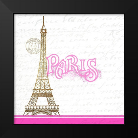 I LOVE Paris 1 Black Modern Wood Framed Art Print by Allen, Kimberly