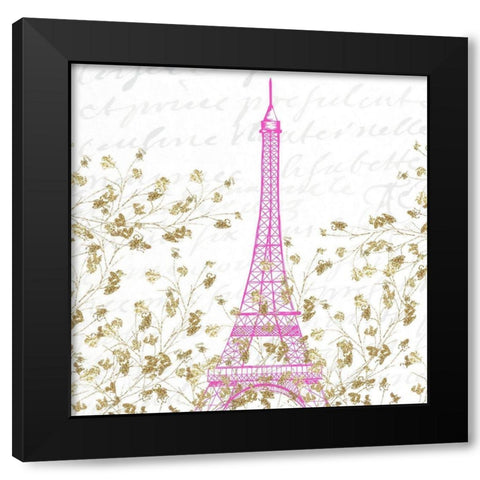 I LOVE Paris 3 Black Modern Wood Framed Art Print by Allen, Kimberly