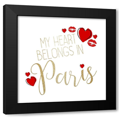My Heart 2 Black Modern Wood Framed Art Print by Allen, Kimberly