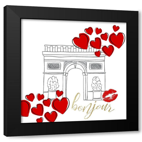 My Heart 3 Black Modern Wood Framed Art Print by Allen, Kimberly