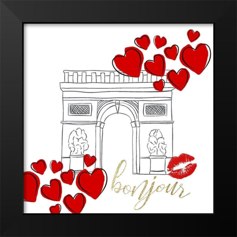 My Heart 3 Black Modern Wood Framed Art Print by Allen, Kimberly