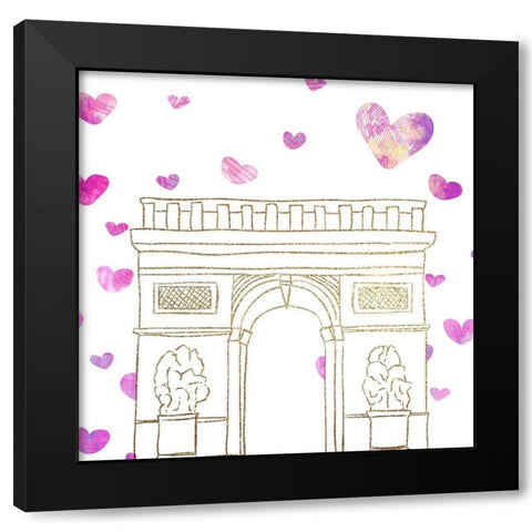 To Paris 3 Black Modern Wood Framed Art Print with Double Matting by Allen, Kimberly