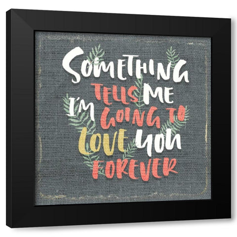 Something Tells Me Black Modern Wood Framed Art Print with Double Matting by Allen, Kimberly